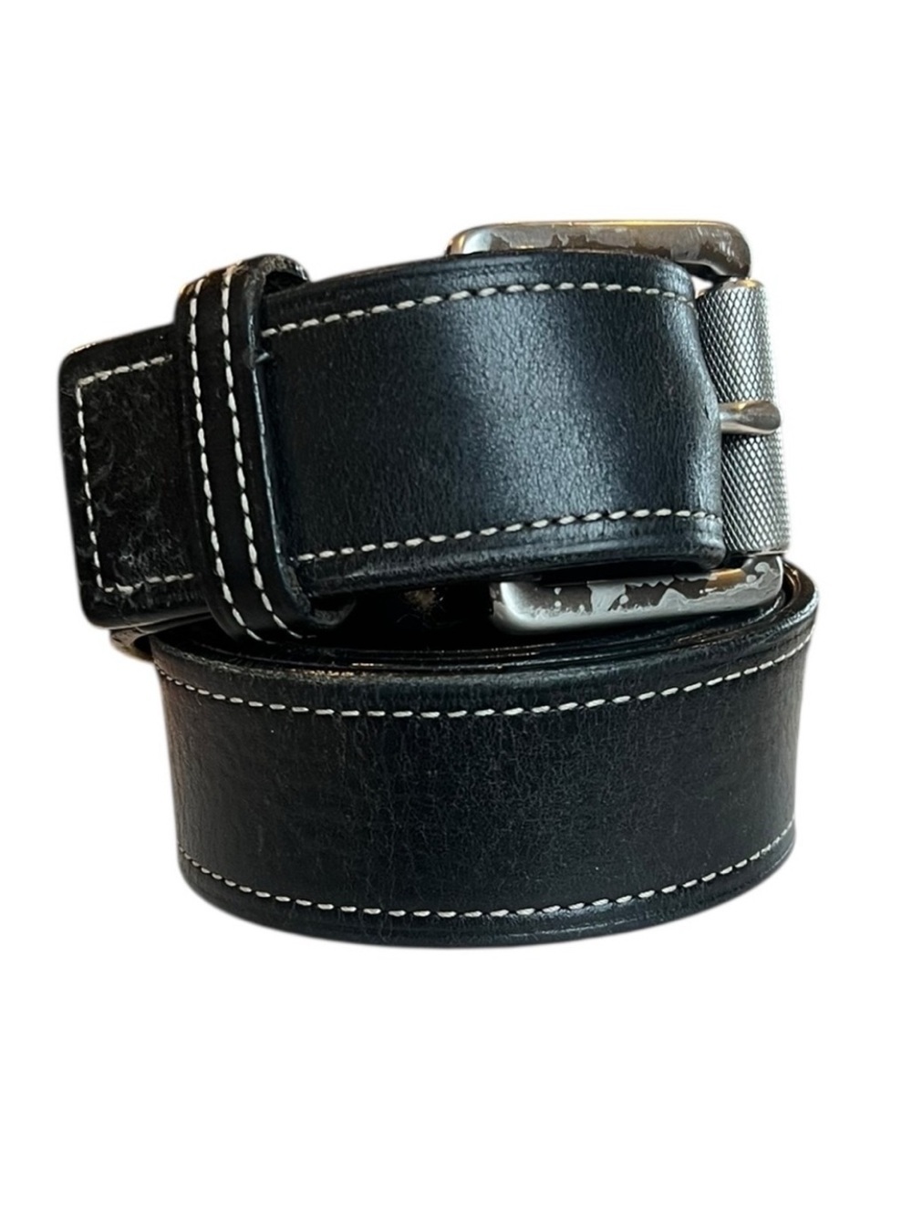 Vintage Coach Black Genuine Leather Unisex Classic Wide Belt